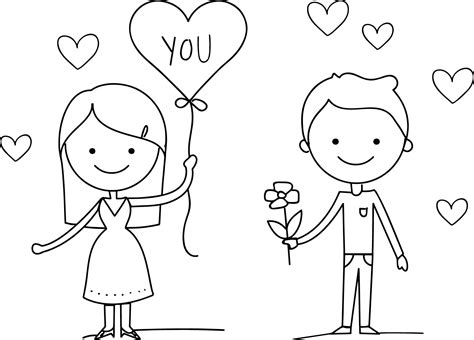 Most relevant best selling latest uploads. Love Couple Valentine Day Coloring Page | Wecoloringpage.com