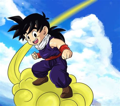 Dragon ball starts off as a story of a young kid, goku who along with friends, bulma krillin and a few others. DragonBall Z Gohan on the flying nimbus | Dragon ball z ...