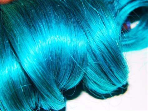 Solid Teal Turquoise Clip In Human Hair Extensions Dip Dye Tye Dye Blue