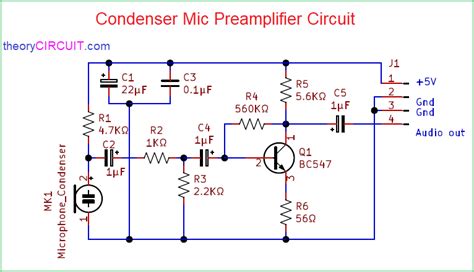 Condenser Mic Preamplifier Circuit