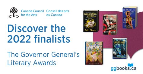 The Canada Council For The Arts Reveals The Governor Generals Literary