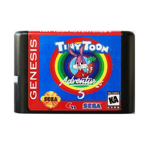 Tiny Toon Adventures 3 16 Bit Md Game Card For Sega Mega Drive For Sega