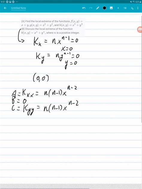 solved a find the local extrema of the functions f x y x y g x y x 2 y 2 and h x y x 3