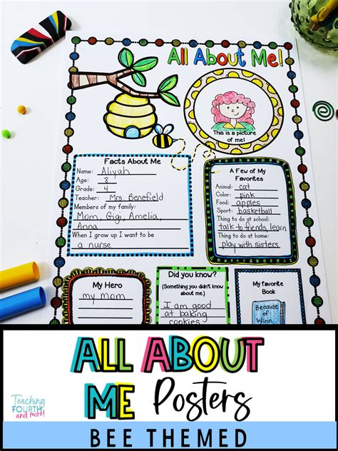 All About Me Poster Ideas For First Grade