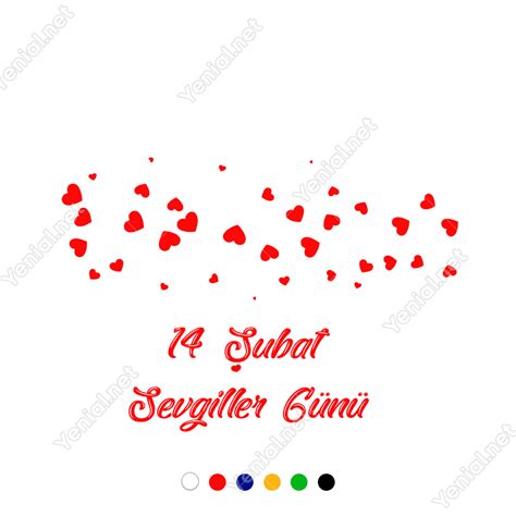 Yıl sonuna kadar kalan 320 gün vardır (artık yıllarda 321). 14 Şubat Sevgililer Günü Büyükten Küçüğe Kalpler Sticker