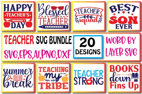 Teacher Svg Bundle Vol2 Graphic By Designser Riborna · Creative Fabrica