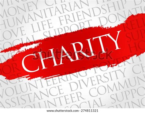 Charity Word Cloud Concept Stock Vector Royalty Free 274811321