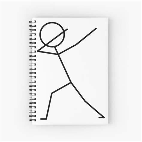 Dabbing Stick Figure Spiral Notebook For Sale By Lukewoodsdesign