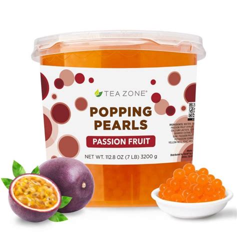 Tea Zone Passion Fruit Popping Pearls 7lbs
