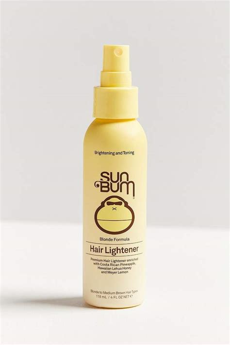 Sun bum can lighten dark hair, similar to how adding white paint to a dark shade will lighten it. Pinterest