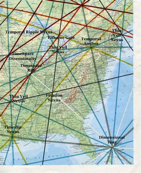 Ley Lines Map Texas United States Map
