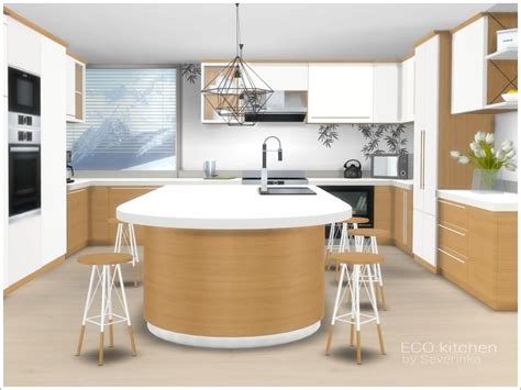 Popular sims 4 cc tags. A set of furniture and decor for the kitchen in eco-style. Found in TSR Category 'Sims 4 Kitchen ...