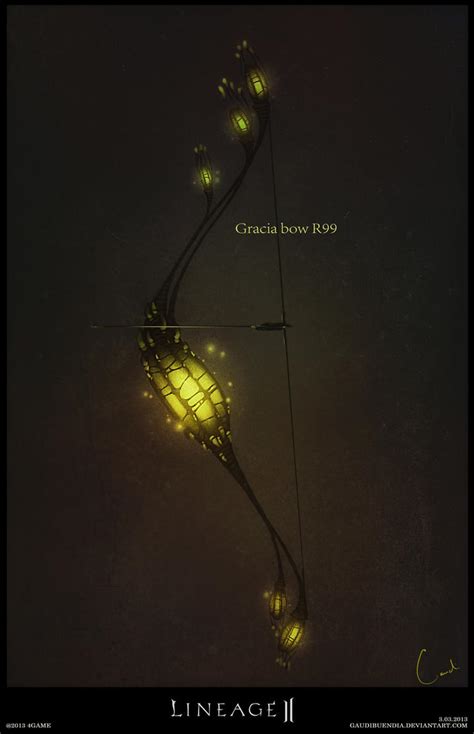 lineage ii concept weapon bow by gaudibuendia on deviantart