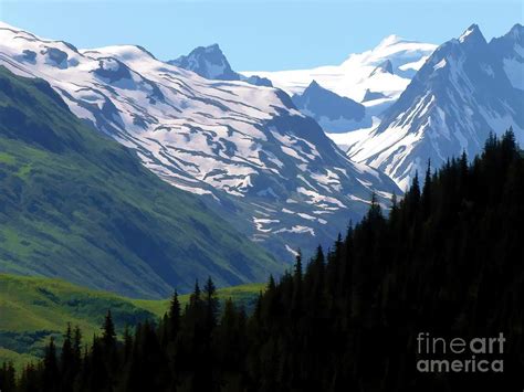 Snow Capped Mountains Of Thompson Pass Valdez Alaska Photograph By