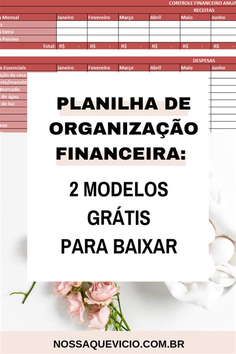 Planilha De OrganizaÇÃo Financeira 2 Modelos GrÁtis Para Download