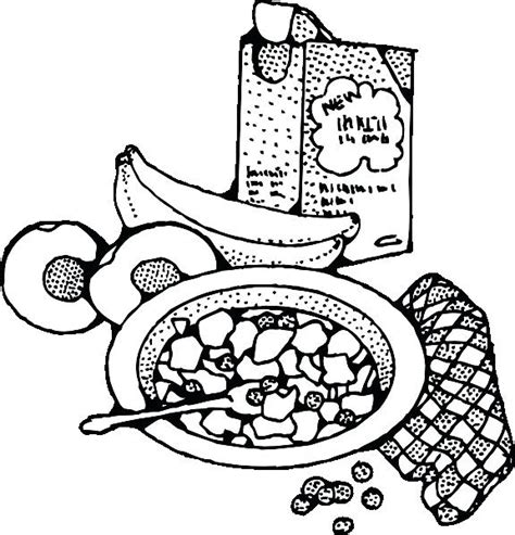 Breakfast Coloring Pages Coloring Home