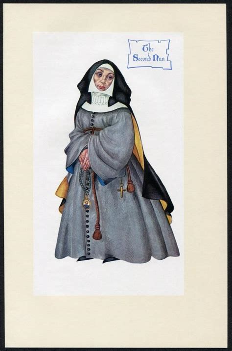 Arthur Szyk Illustration The 2nd Nun Canterbury Tales Characters 1946