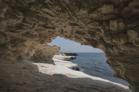 Cave Rocks Near Governor S Beach Cyprus Landscape Stock Image Image