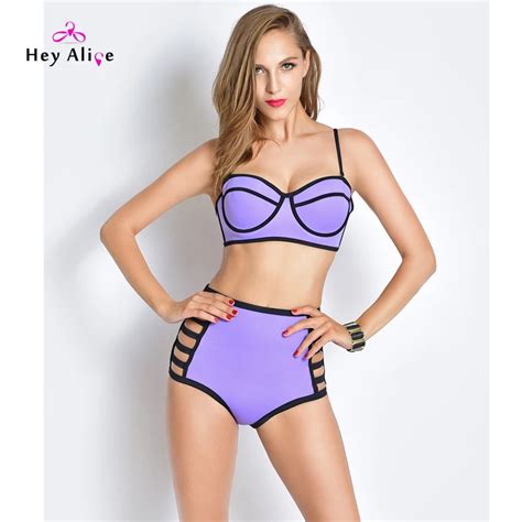 heyelice neoprene bikinis set neoprene zipper push up swimwear hotsale push up bikinis beach