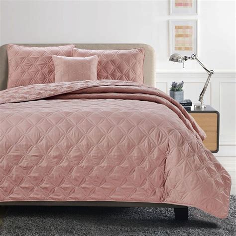 Blush Pink 3pc Twin Quilt Set In 2020 Quilt Sets Pink Quilts Queen