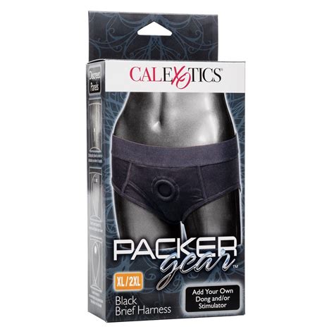 Packer Gear Black Brief Harness By Calexotics Easy Wear Strap On Briefs Play And Pleasure