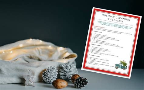 Free Printable Holiday Cleaning Checklist For Your Home