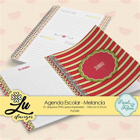 The Agenda Escolar Melancia Notebook Is Open And Ready To Be Used
