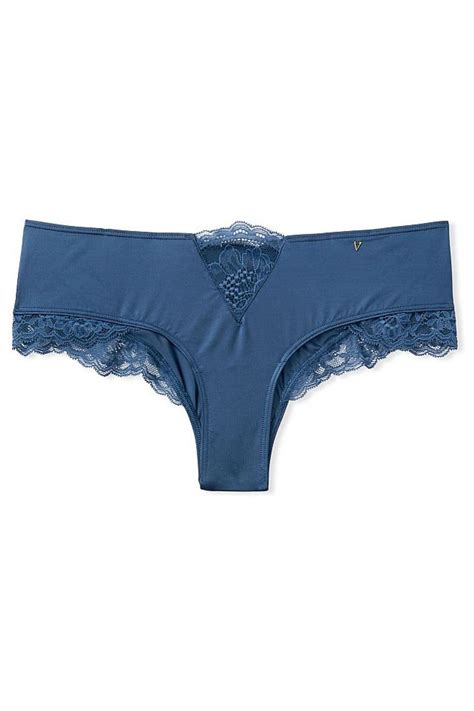 buy victoria s secret micro lace inset cheeky panty from the victoria s secret uk online shop