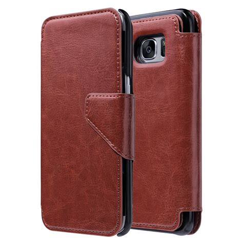 For Samsung Galaxy S7 Edge Leather Removable Magnetic Wallet Flip Cover