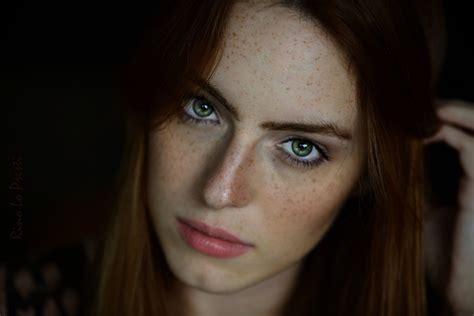 Wallpaper Id 659351 Green Eyes Freckles Women Brunette Portrait Face 1080p Model Free