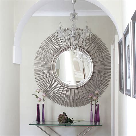 Install large wall mirrors near windows, exterior doors and light fixtures to carry light throughout your home making each room feel bigger. inca contemporary sun mirror by decorative mirrors online ...