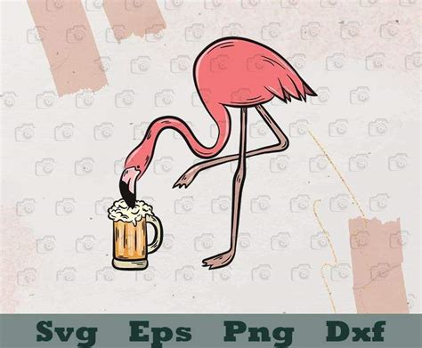 Flamingo Drinking Beer Funny Pink Flamingo Flamingo Fans T Laye
