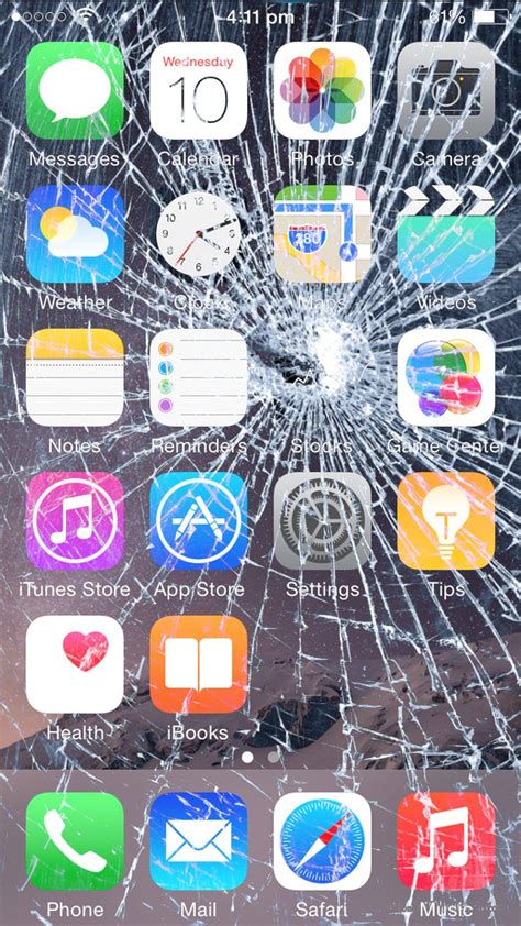 7 Broken Screen Wallpapers For Apple Iphone Best Prank