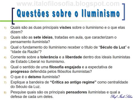 Pergunta Sobre O Iluminismo
