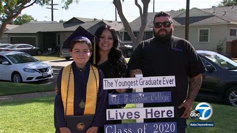 13 Year Old Student Becomes Fullerton Colleges Youngest Graduate