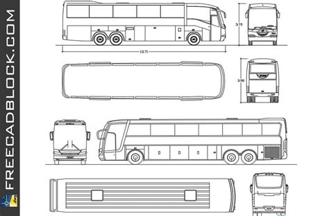 Pullman Buses Dwg Drawing Free Download In Autocad Platform 2007