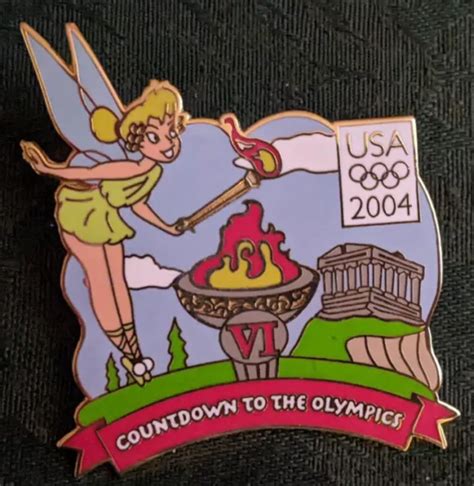 Rare Tinker Bell Le 750 Countdown Olympic Games 2004 Pin Tinkerbell Wdw Disney 3300 Picclick