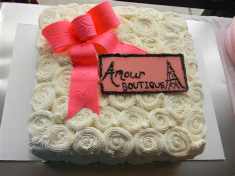 Katys Amour Botique Square Rosette Cake