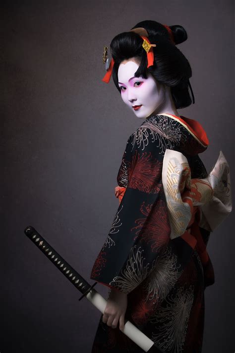 The Geisha Photoshoot — Dade Freeman Female Samurai Geisha Warrior Girl