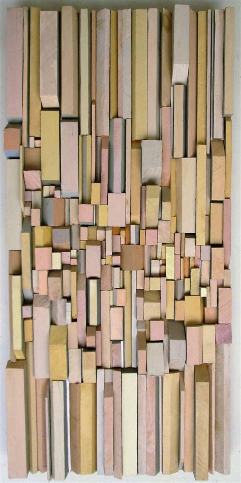 Stephen Walling Having A Fit Earth Toned Abstract 3 D Wooden Wall