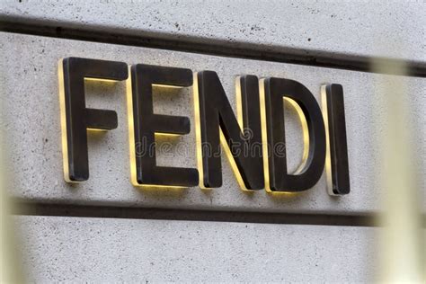 Fendi Logo On Fendi S Shop Editorial Stock Photo Image Of Facade