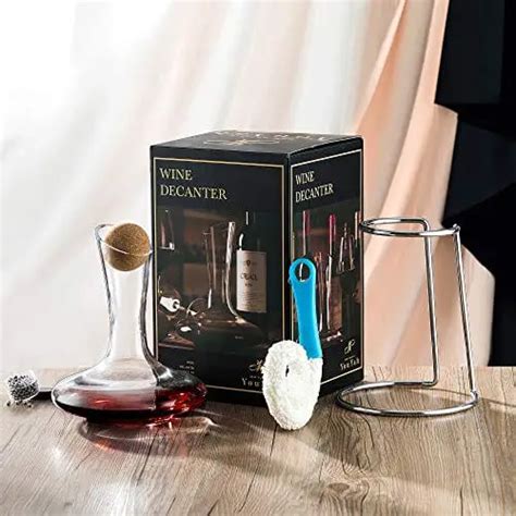 Youyah Wine Decanter Set With Drying Standstopperbrush And Beadsred Advanced Mixology