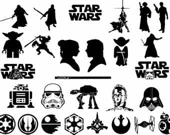 Download icon font or svg. Han leia silhouette | Etsy