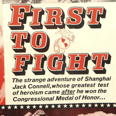 Original Us Wwii First To Fight 1967 Warner Bros Framed Movie Poster