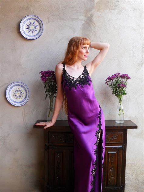 Lingerie Review Marjolaine Glycine Silk Nightdress Esty Lingerie