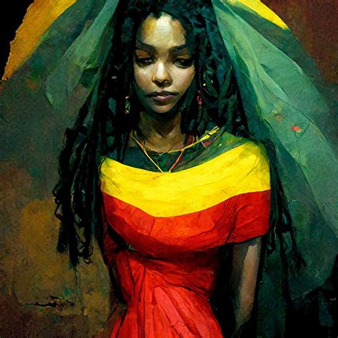 Rasta Girl In Rasta Dress Digital Art By Ai Store Pixels