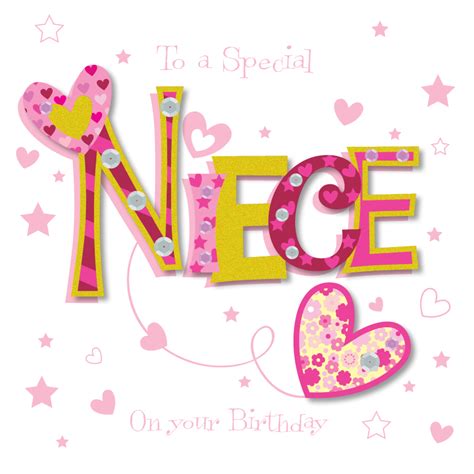 Special Niece Happy Birthday Greeting Card Cards