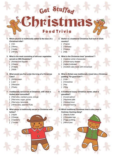 Free Printable Christmas Trivia Questions And Answers