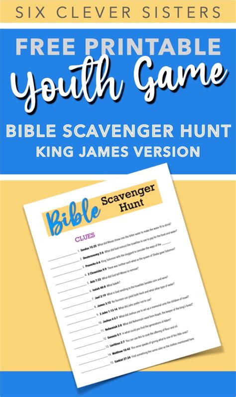Free Printable Bible Scavenger Hunt