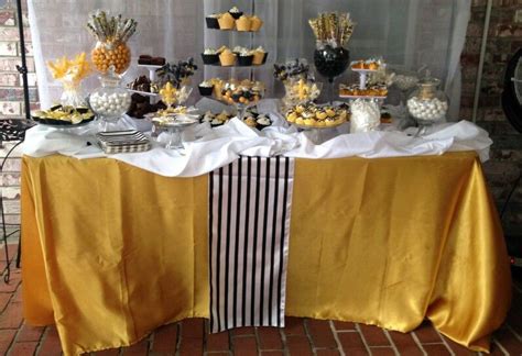Black And Gold Dessert Table Gold Dessert Table Black Gold Table